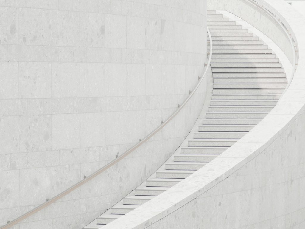 decorative image: white steps