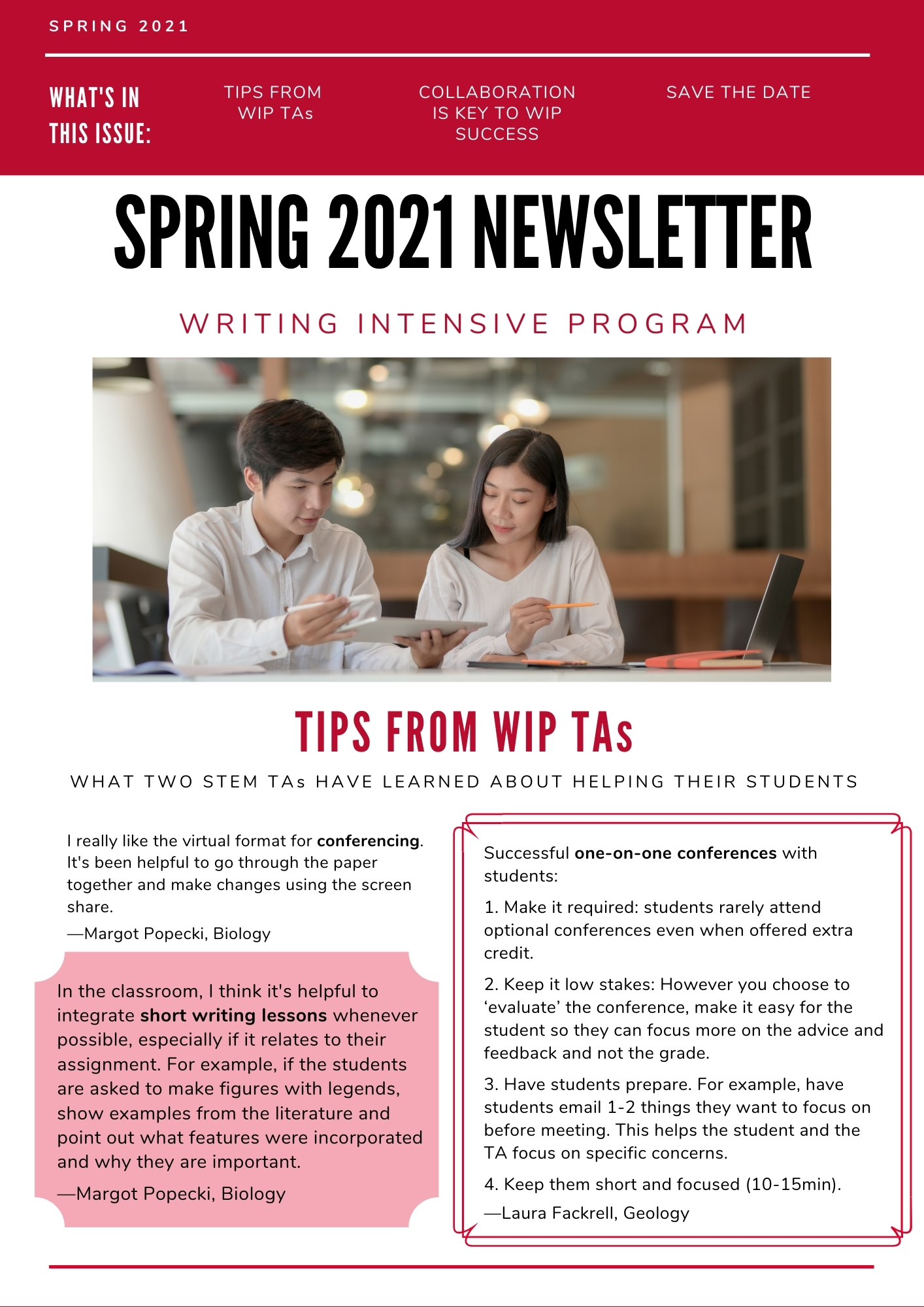 Newsletter, page 1