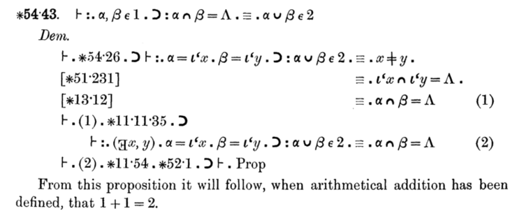 excerpt from Principia mathematica