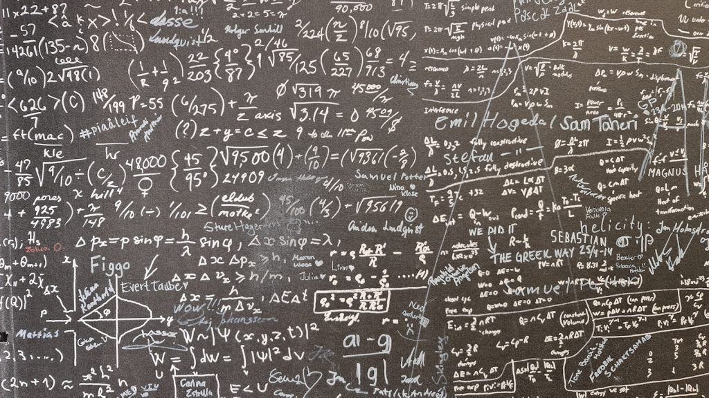 math on a chalkboard
