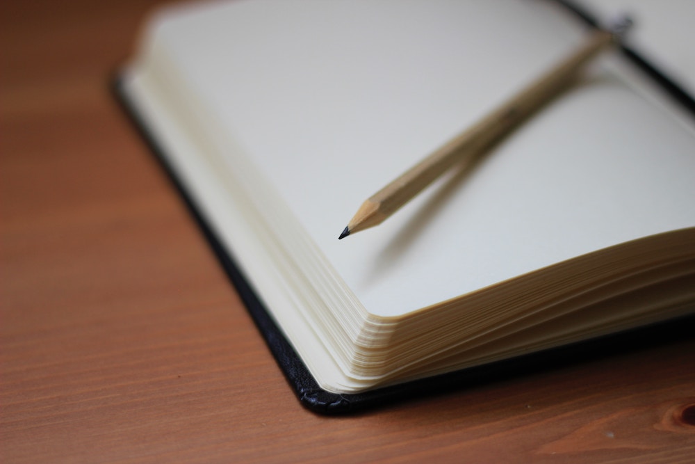 open blank notebook